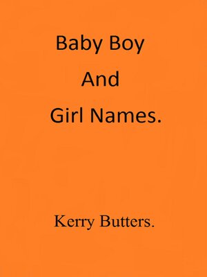 cover image of Baby Boy and Girl Names.